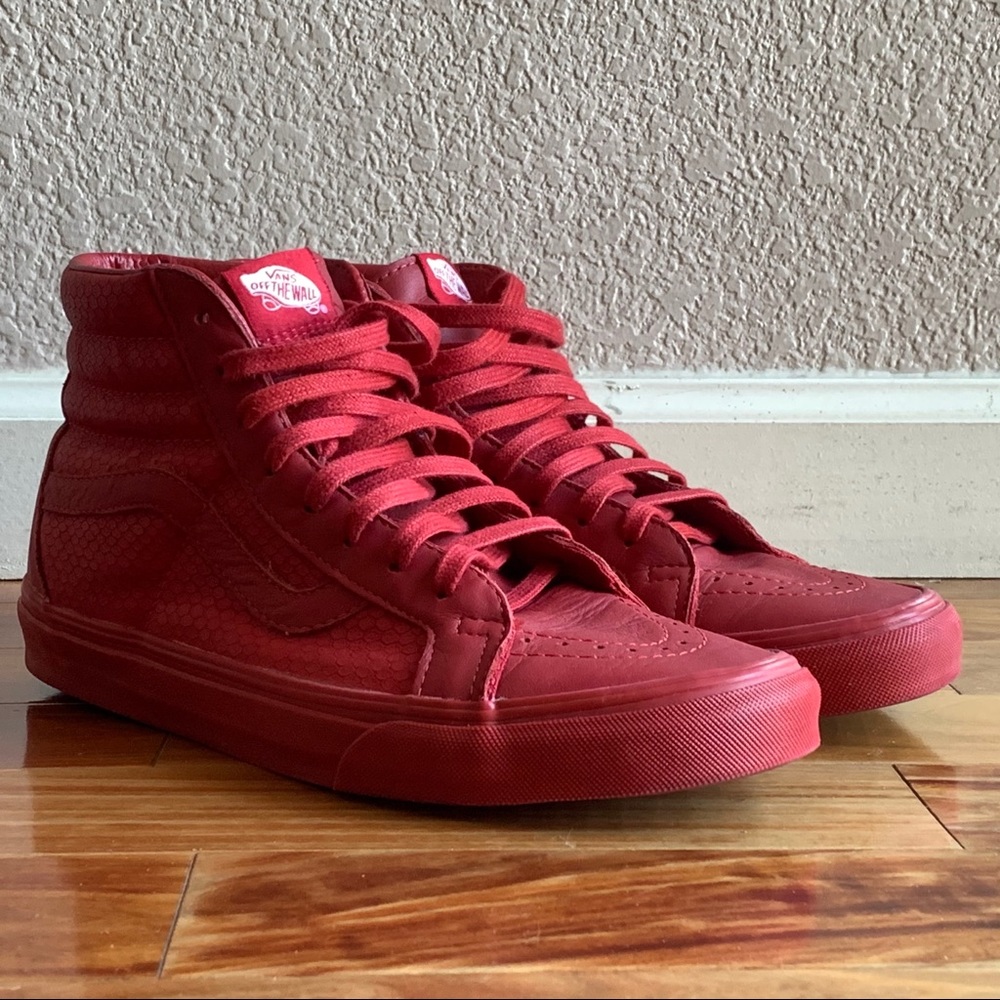 Vans Sk8 Hi Snake Leather Chili Pepper sz 10.5 M